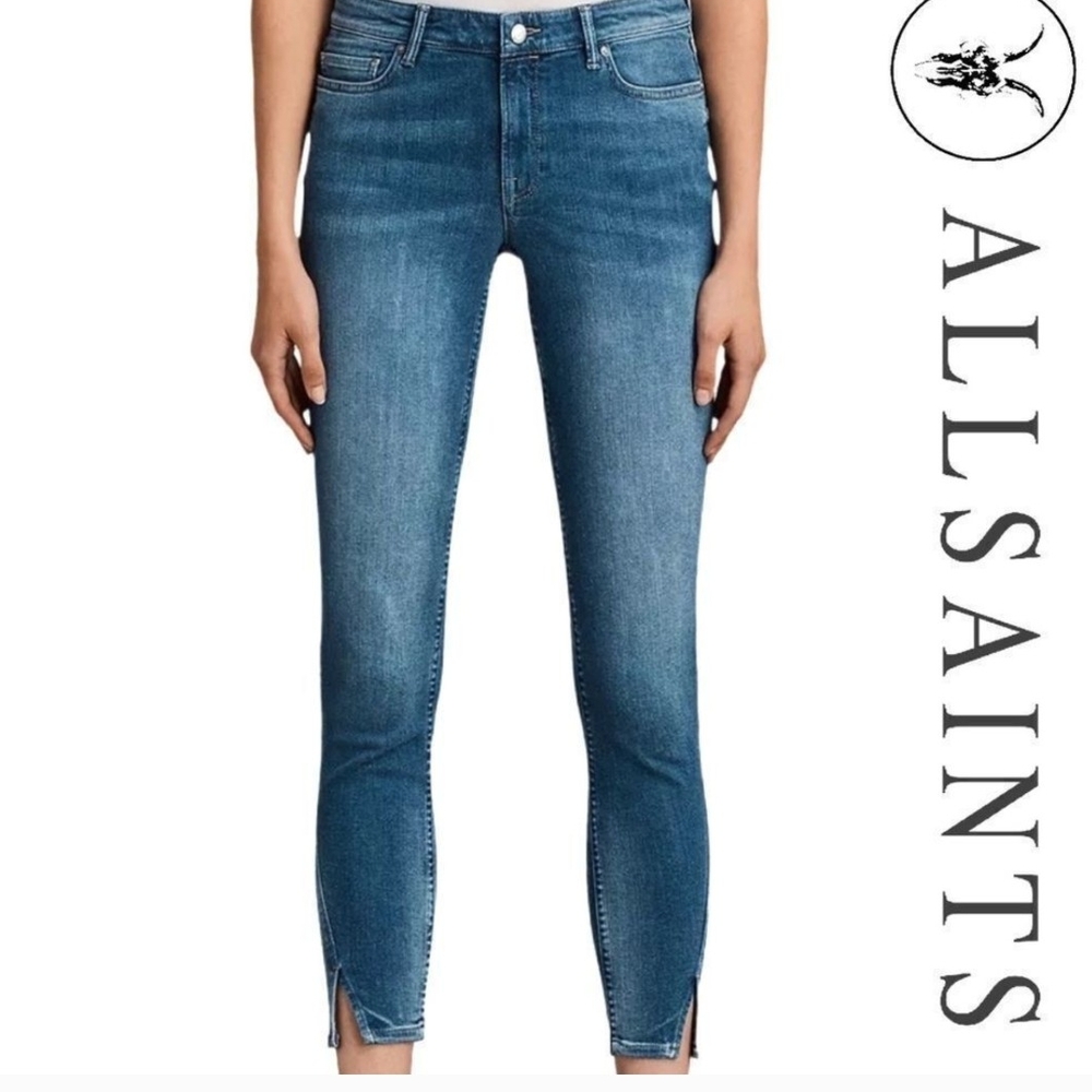 All Saints Mast Twisted Size W27 Skinny Ankle Cut-out Jeans for Women